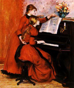 Pierre Renoir Two Young Girls at the Piano oil painting picture